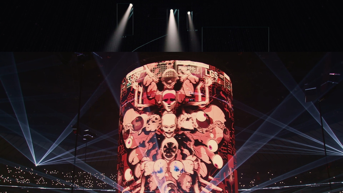 「amazarashi『アンアライブ』from LIVE 電脳演奏監視空間 ゴースト」のワンシーン。