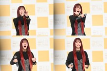 ライブ前の気合い入れを再現するアイナ・ジ・エンド。