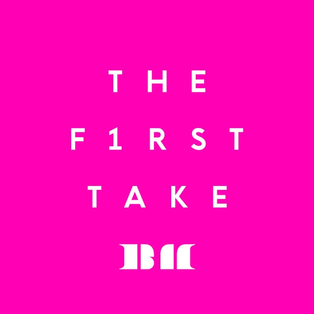 BABYMONSTERとのコラボデザイン仕様「THE FIRST TAKE」ロゴ。