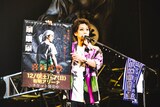 ワンマンライブを宣伝する喜矢武豊（G / ゴールデンボンバー）。（撮影：青木カズロー）