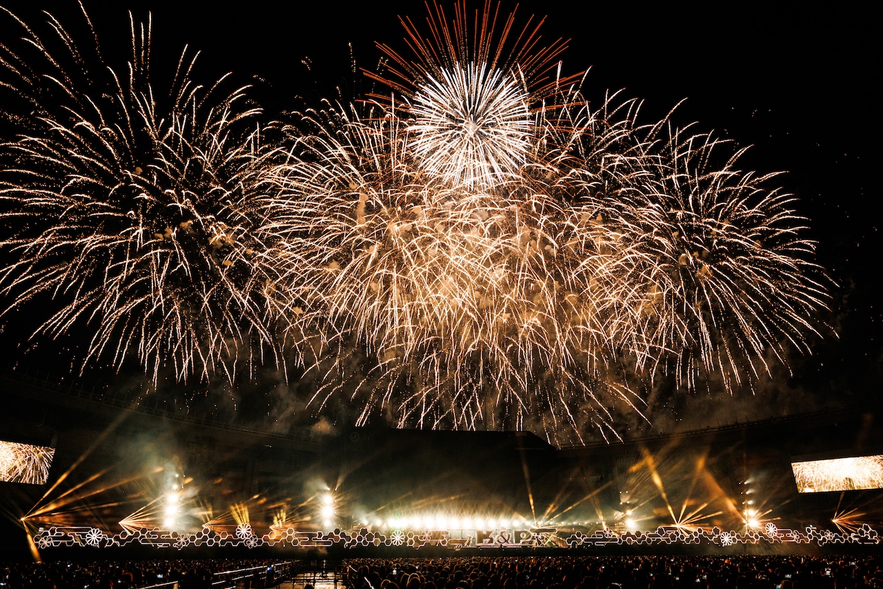 King & Princeとうちあげ花火2025」で打ち上げられた花火。 - King