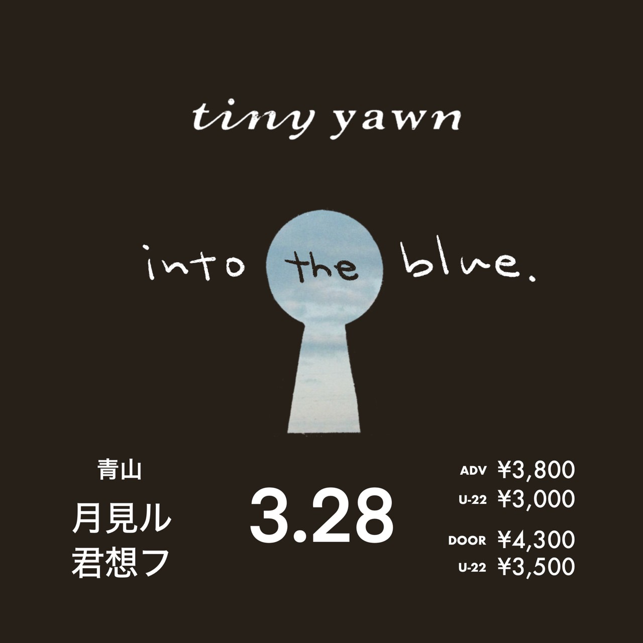 「tiny yawn pre.『into the blue.』」ビジュアル