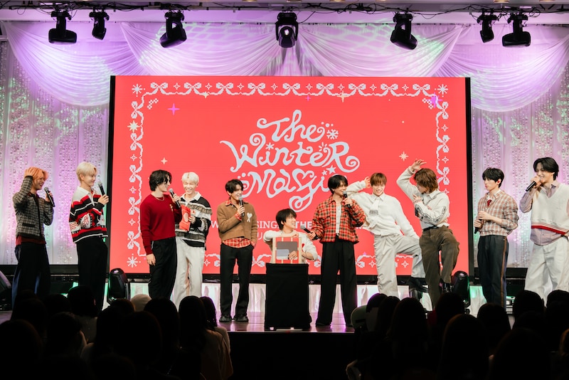 INI「THE WINTER MAGIC」リリース記念イベントより。 ©LAPONE ENTERTAINMENT