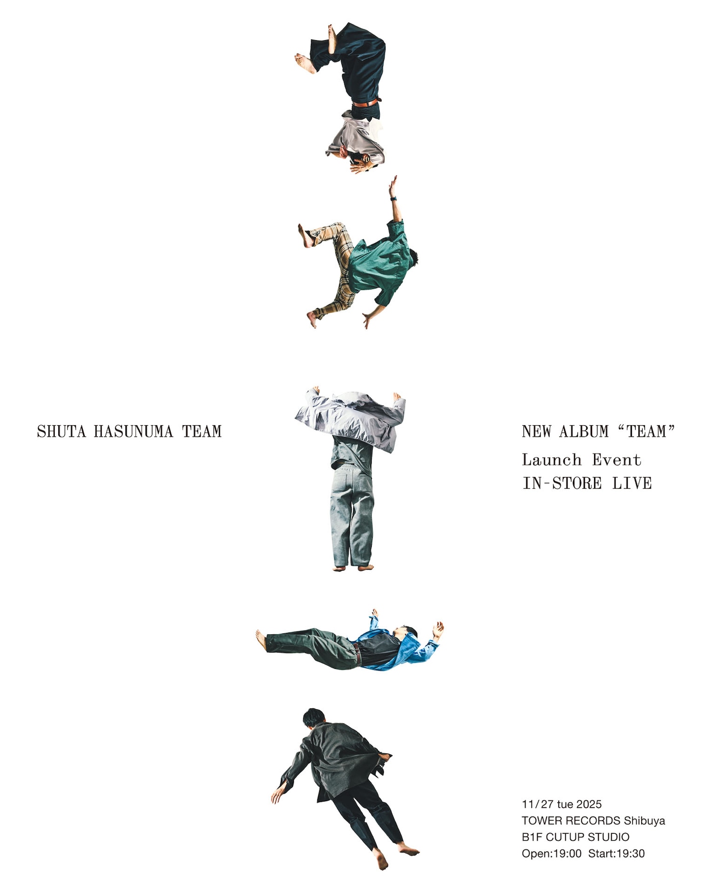 蓮沼執太チーム「TEAM」発売記念イベント告知ビジュアル