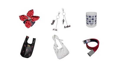 風呂敷や湯呑みなどユニークなアイテムがずらり。