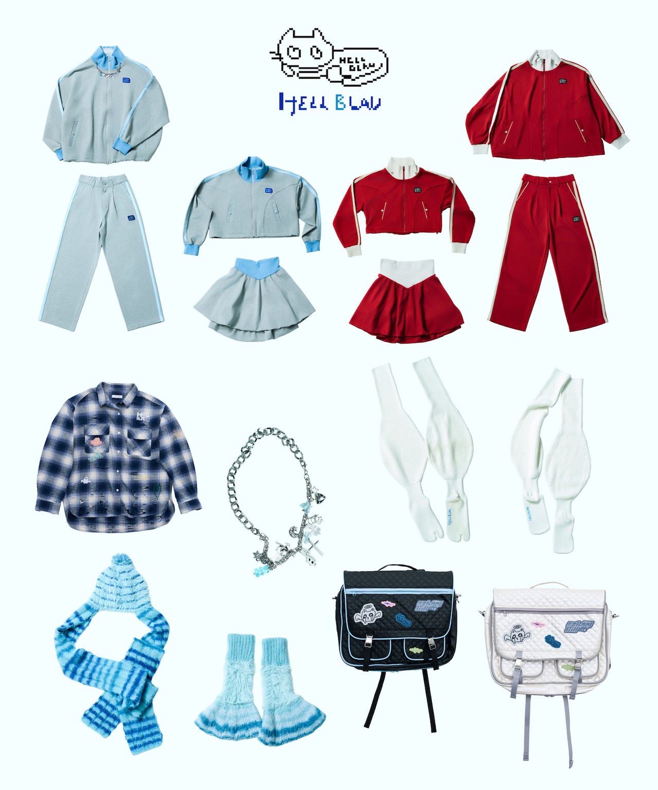 a*˚様 あのちゃん ano HELL BLAU(ヘルブラウ) ショートジャージ あのオリジナルブランド「HELL BLAU」ジャージ、ルーズソックスなど新