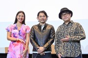 左からすみれ、今井翼、堂野アキノリ監督。