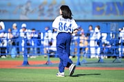 背番号「864」を背負った山口陽世。