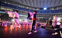 2023年1月に東京・東京ドームで行われた盆踊りフェス「ふるさと祭り『踊らナイト』」を楽しむキニナル君。