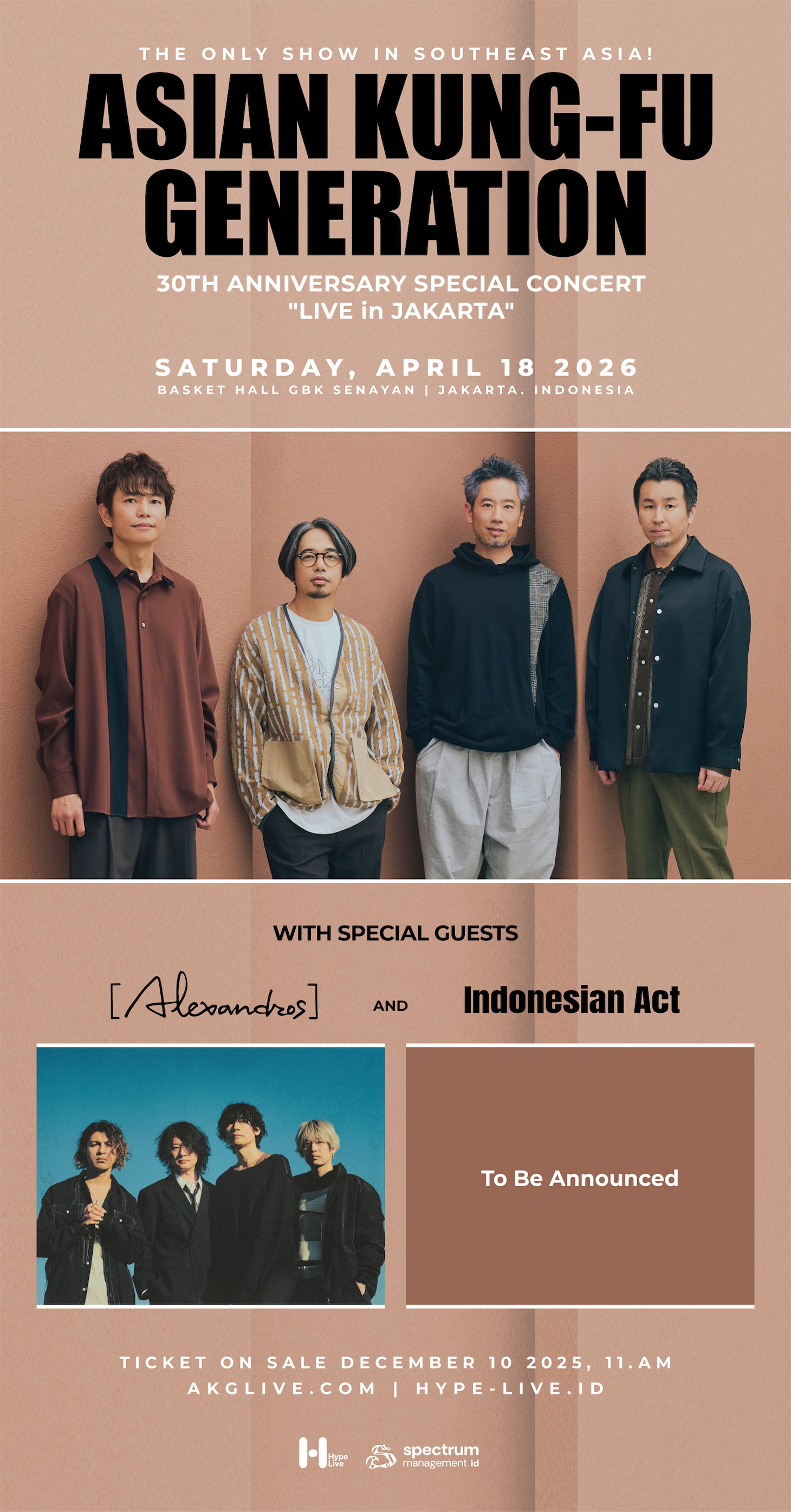 「ASIAN KUNG-FU GENERATION 30th Anniversary Special Concert in Jakarta」告知ビジュアル