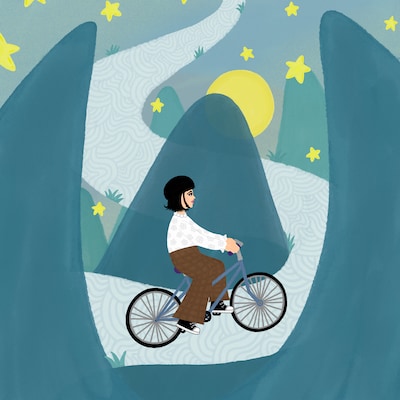 朝日美穂「片道のサイクリングロード」配信ジャケット