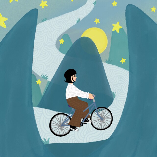 朝日美穂「片道のサイクリングロード」配信ジャケット