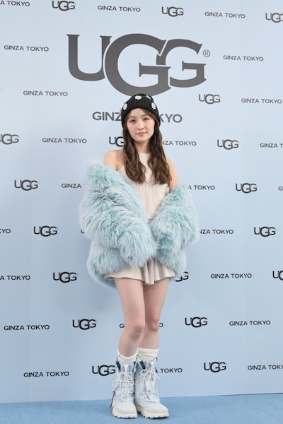 「UGG 銀座松屋通り オープンイベント」に出席した百田夏菜子（ももいろクローバーZ）。