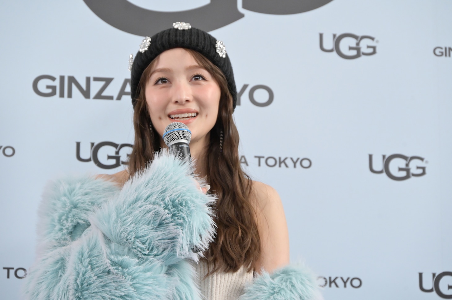 「UGG 銀座松屋通り オープンイベント」に出席した百田夏菜子（ももいろクローバーZ）。
