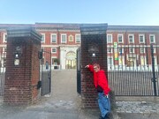 渡辺淳之介（ロンドン大学ゴールドスミスカレッジにて）。