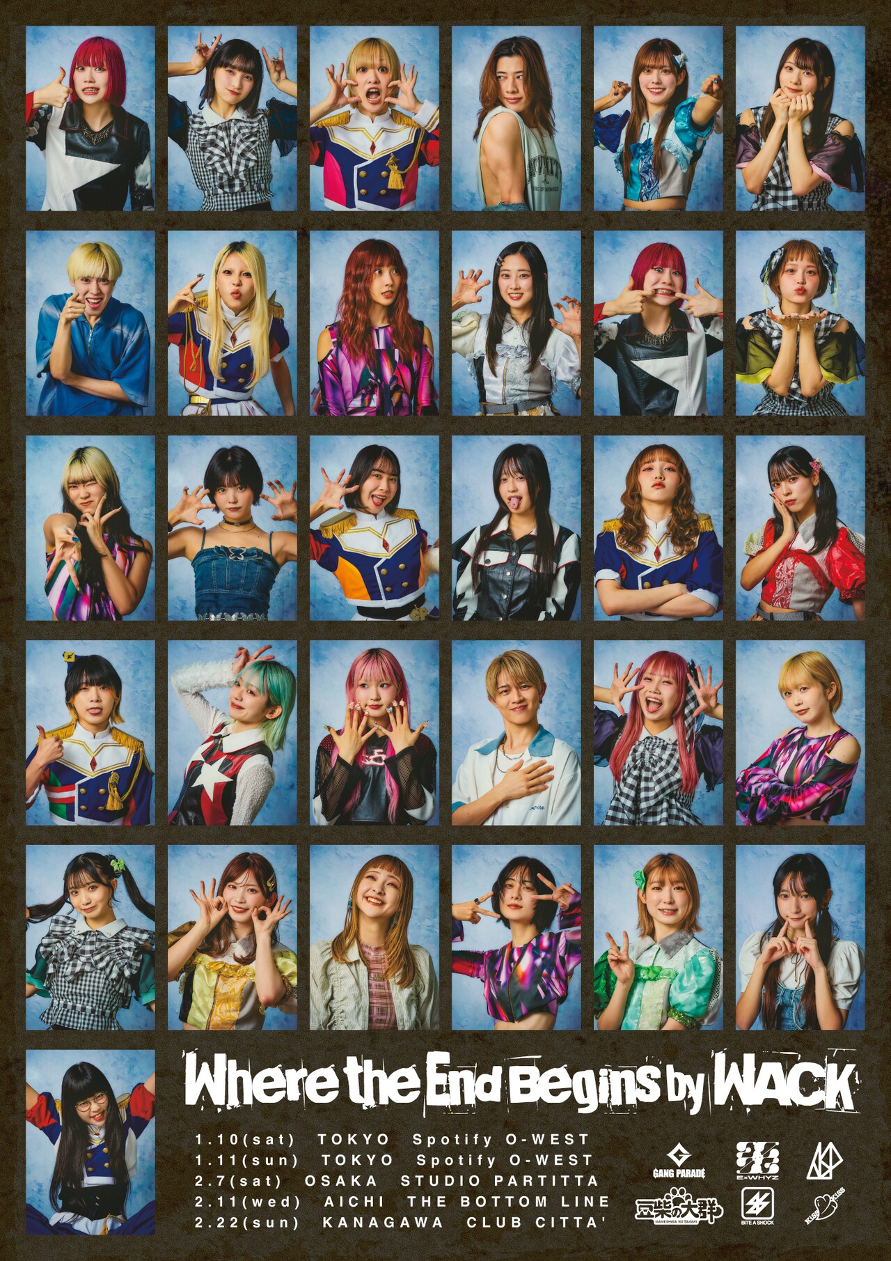 ASP、バイショ、ExWHYZ、KiSS KiSS、ギャンパレ、豆柴出演のWACKツアービジュアル公開