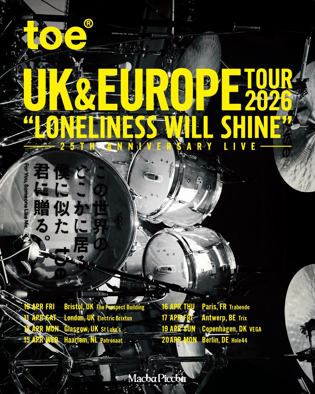 toe UK & EUROPE TOUR 2026 