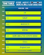 「KOBE MUSIC COMMONS 2025」タイムテーブル