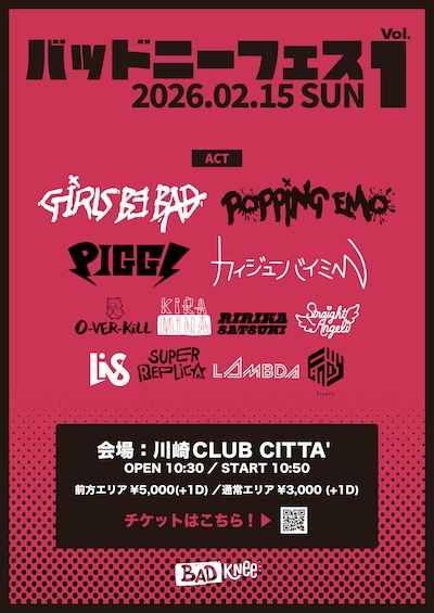 「BADKNee FES」フライヤー
