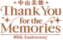 「中山美穂 40th Anniversary Thank You for the Memories」ロゴ