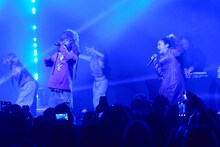 JP THE WAVYとAwich。（Photo by YURI HASEGAWA）