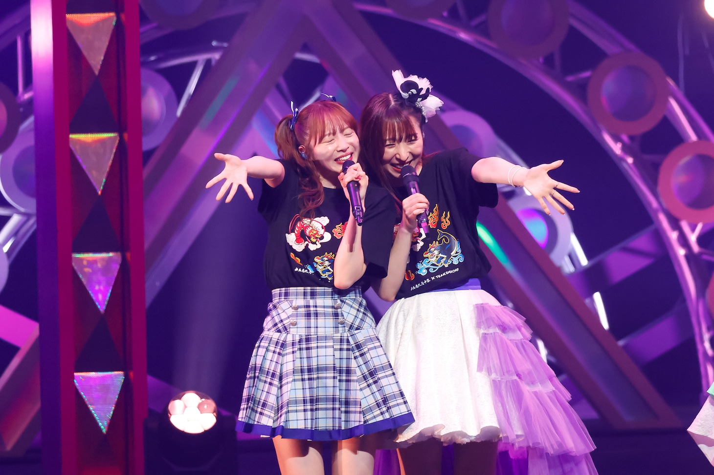 中山莉子（左）と大黒柚姫（右）。（撮影：笹森健一）