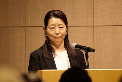 JETROの奥村明子理事。（Photo by YURI HASEGAWA）