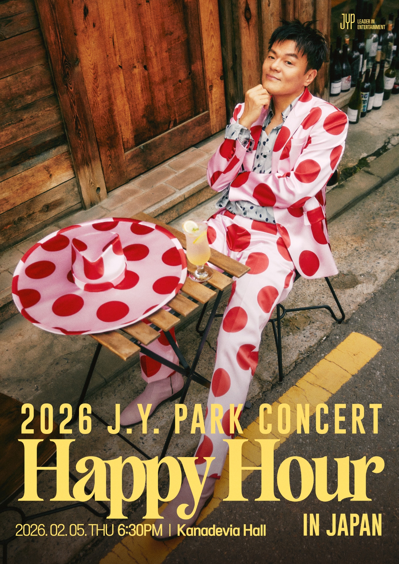 「J.Y. PARK CONCERT 'HAPPY HOUR' IN JAPAN」キービジュアル