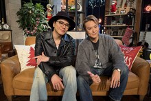 EXILE TAKAHIROとØMI。(c)テレビ朝日