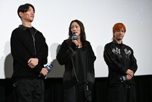 左から真太郎（Dr）、彰（G）、信人（B）。