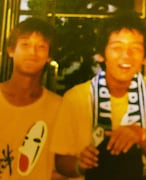 中学2年生の藤井怜央（左）と福島智朗（右）。