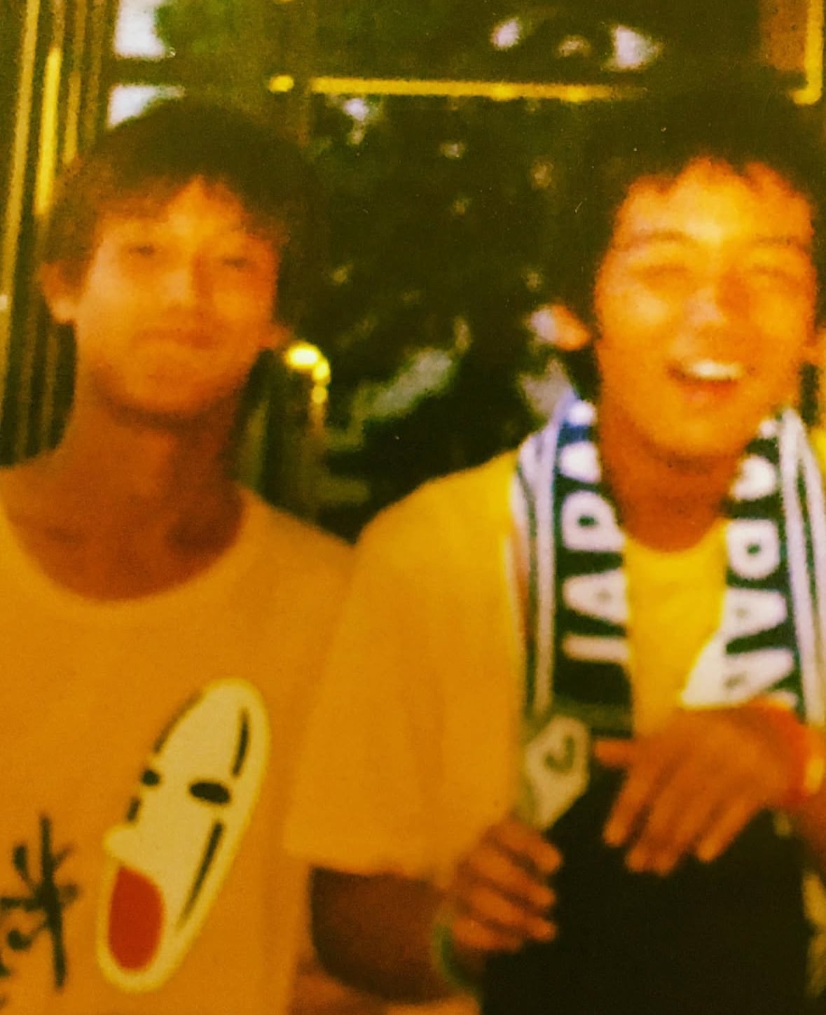 中学2年生の藤井怜央（左）と福島智朗（右）。