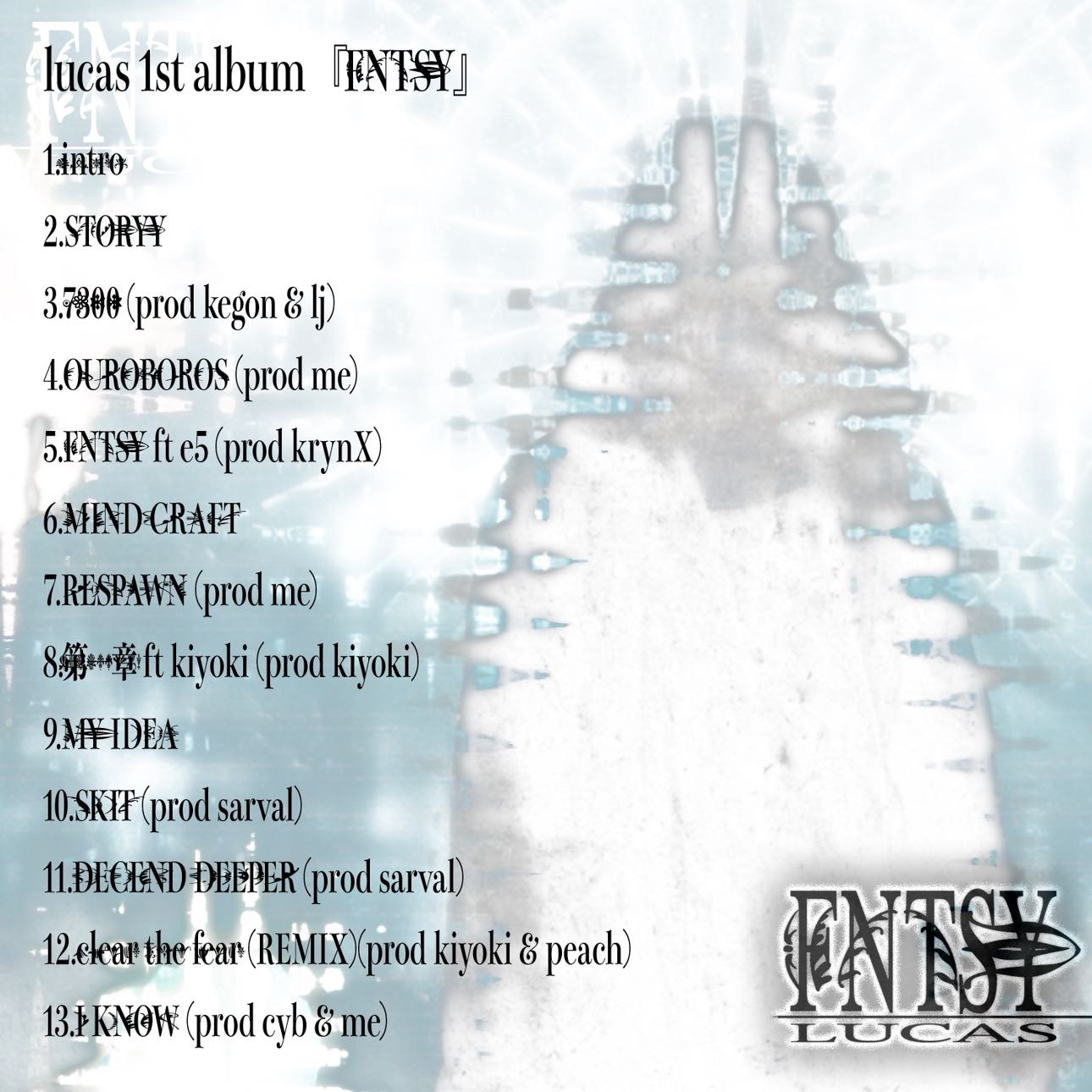 lucas「FNTSY」トラックリスト
