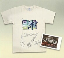 STARGLOWメンバーの直筆サイン入りMTV Tシャツと写真のサンプル。