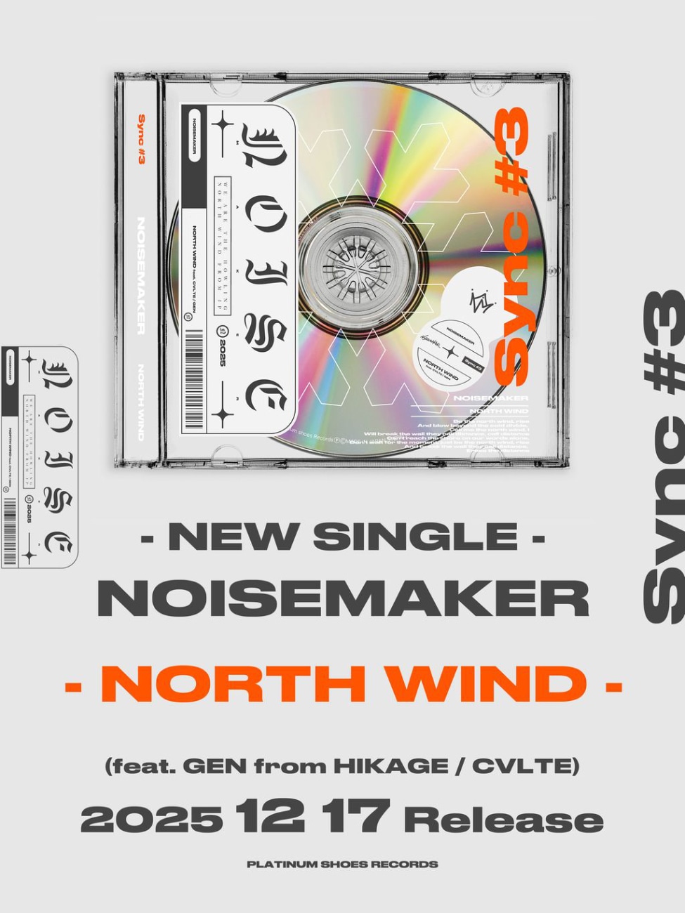 NOISEMAKER「NORTH WIND（feat. GEN from HIKAGE / CVLTE）」告知画像