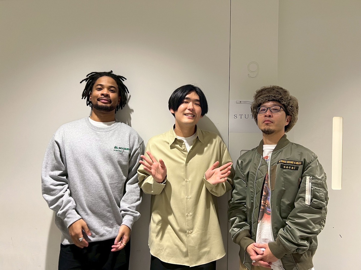 左からDaichi Yamamoto、STUTS、PUNPEE。