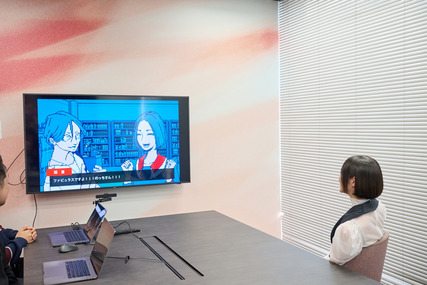 突然、画面に流れ始めたセンター長とのっちさんのトーク。