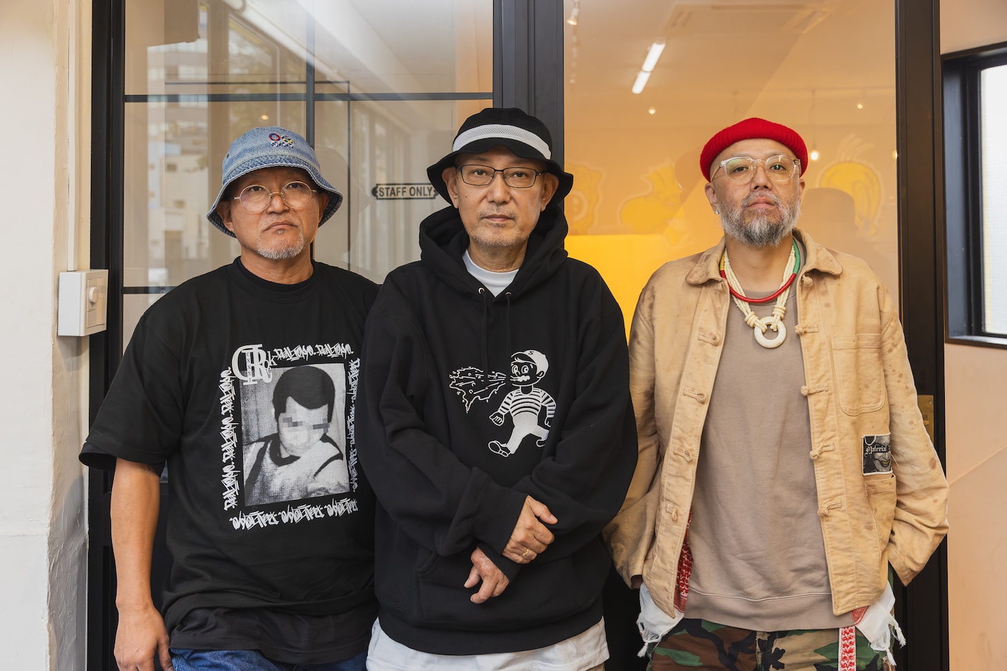 左からCQ、NIPPS、IGNITION MAN aka ヒデボウイ。