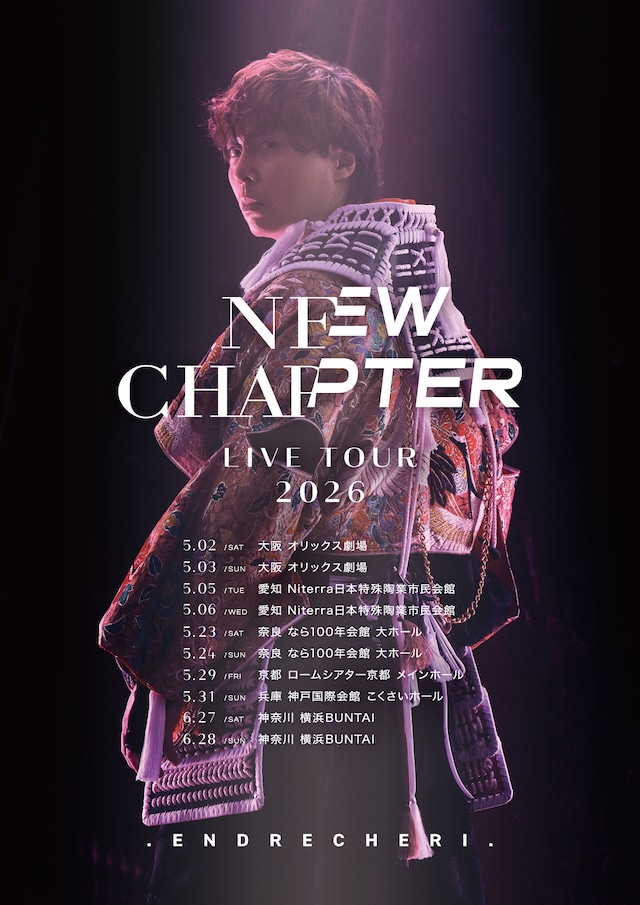 「.ENDRECHERI. 2026 LIVE TOUR『NEW CHAPTER』」告知画像
