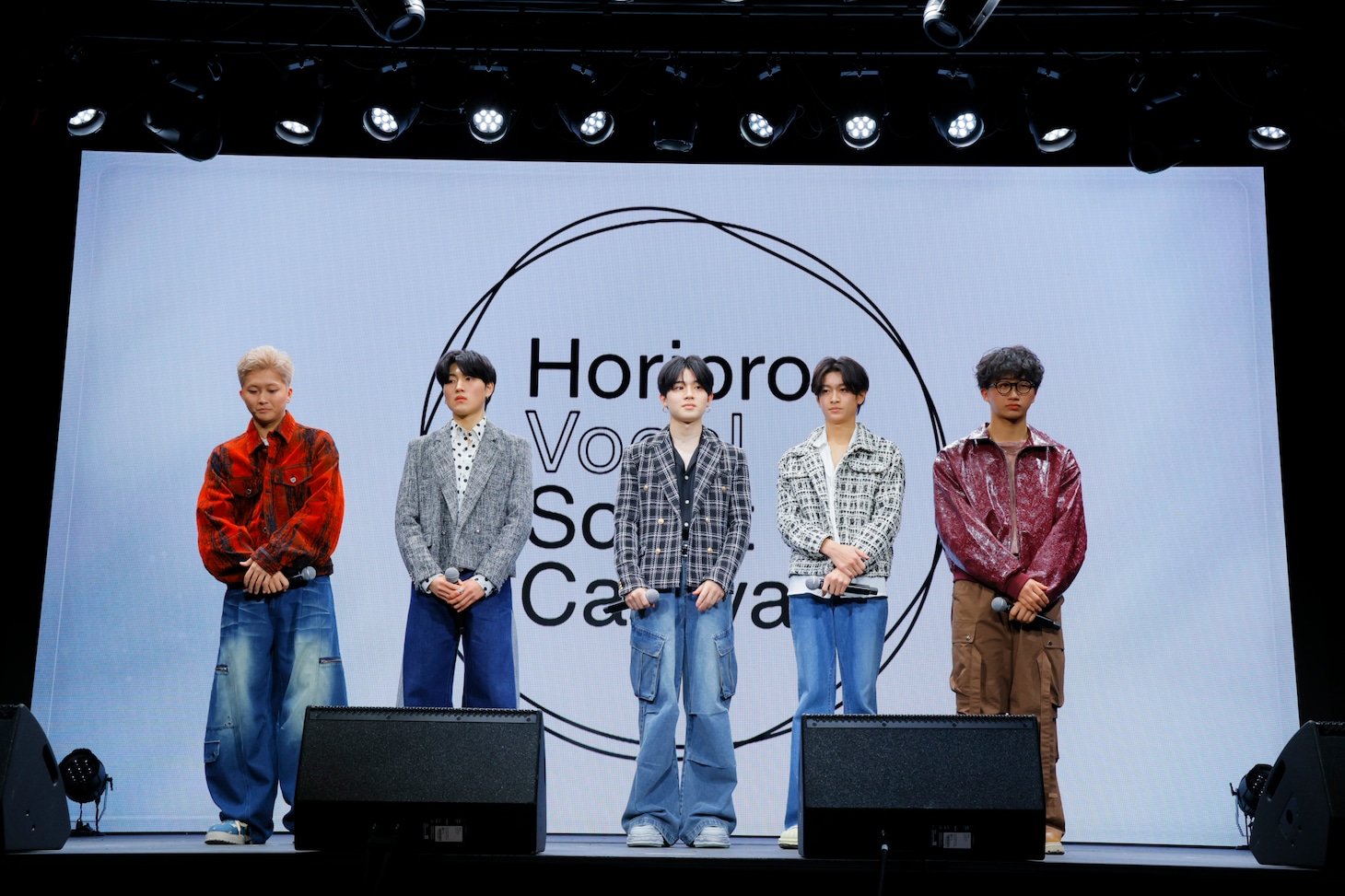 左からkiichi、髙橋理央、岩坪優真、小林真央哉、黒澤洵太。（撮影：近藤宏一）