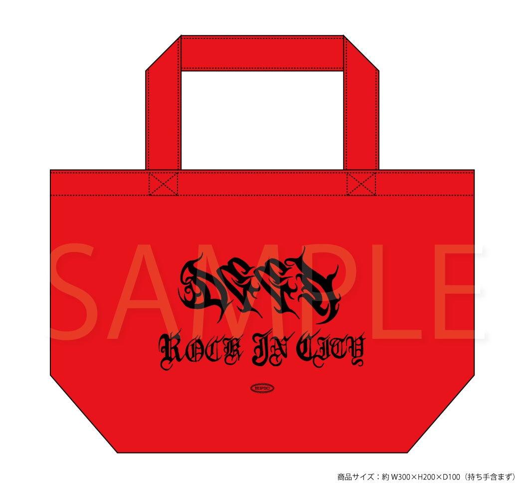 DEEN「ROCK IN CITY ～band covers only～」特典ランチトートバッグのデザイン。