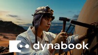 Dynabookの新CM「DYNABOOM!!DYNABOOK!!」のワンシーン。