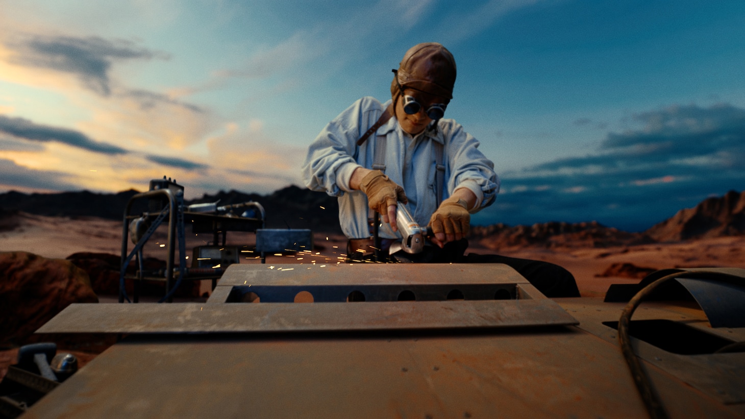 Dynabookの新CM「DYNABOOM!!DYNABOOK!!」のワンシーン。