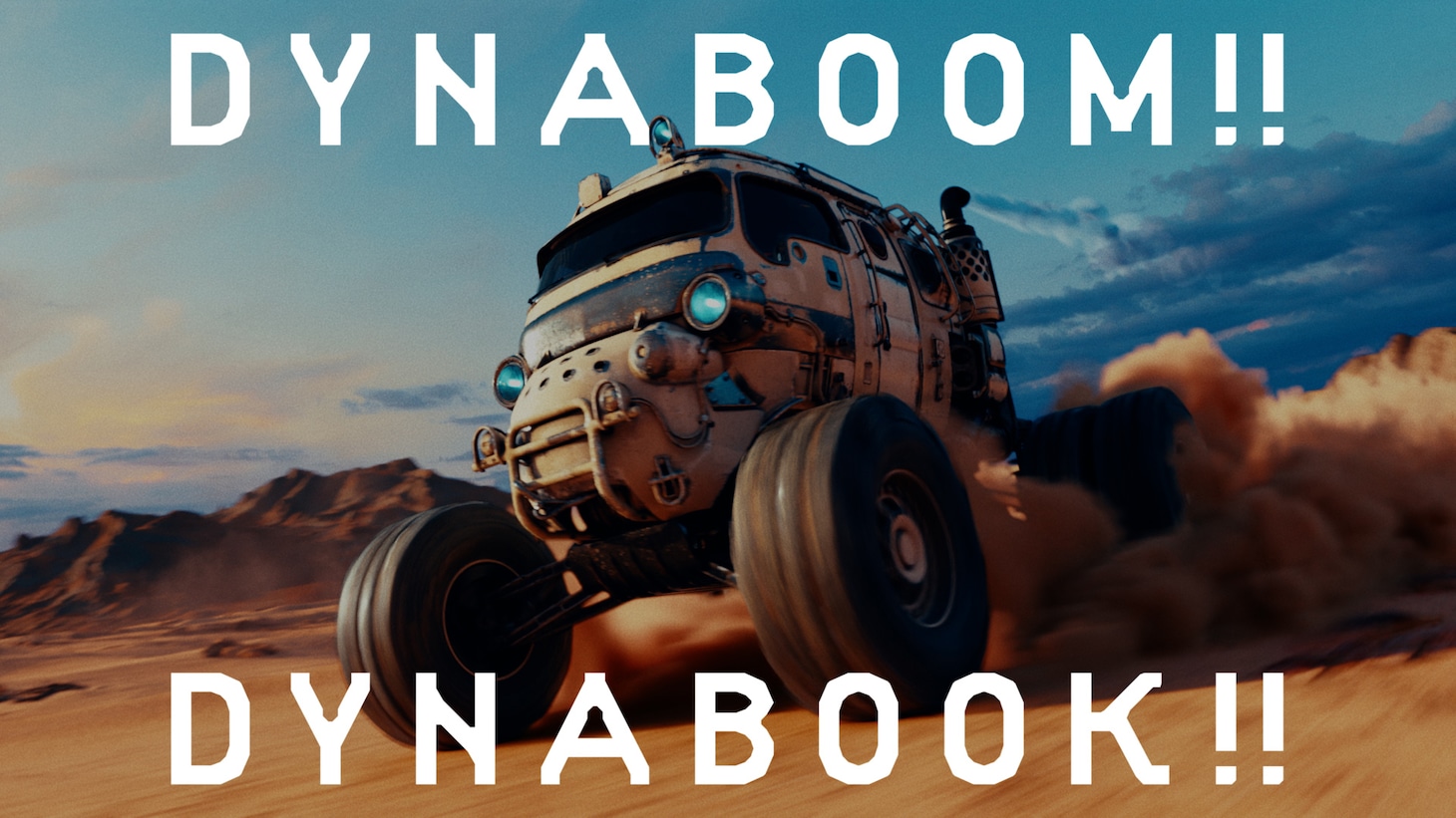 Dynabookの新CM「DYNABOOM!!DYNABOOK!!」のワンシーン。