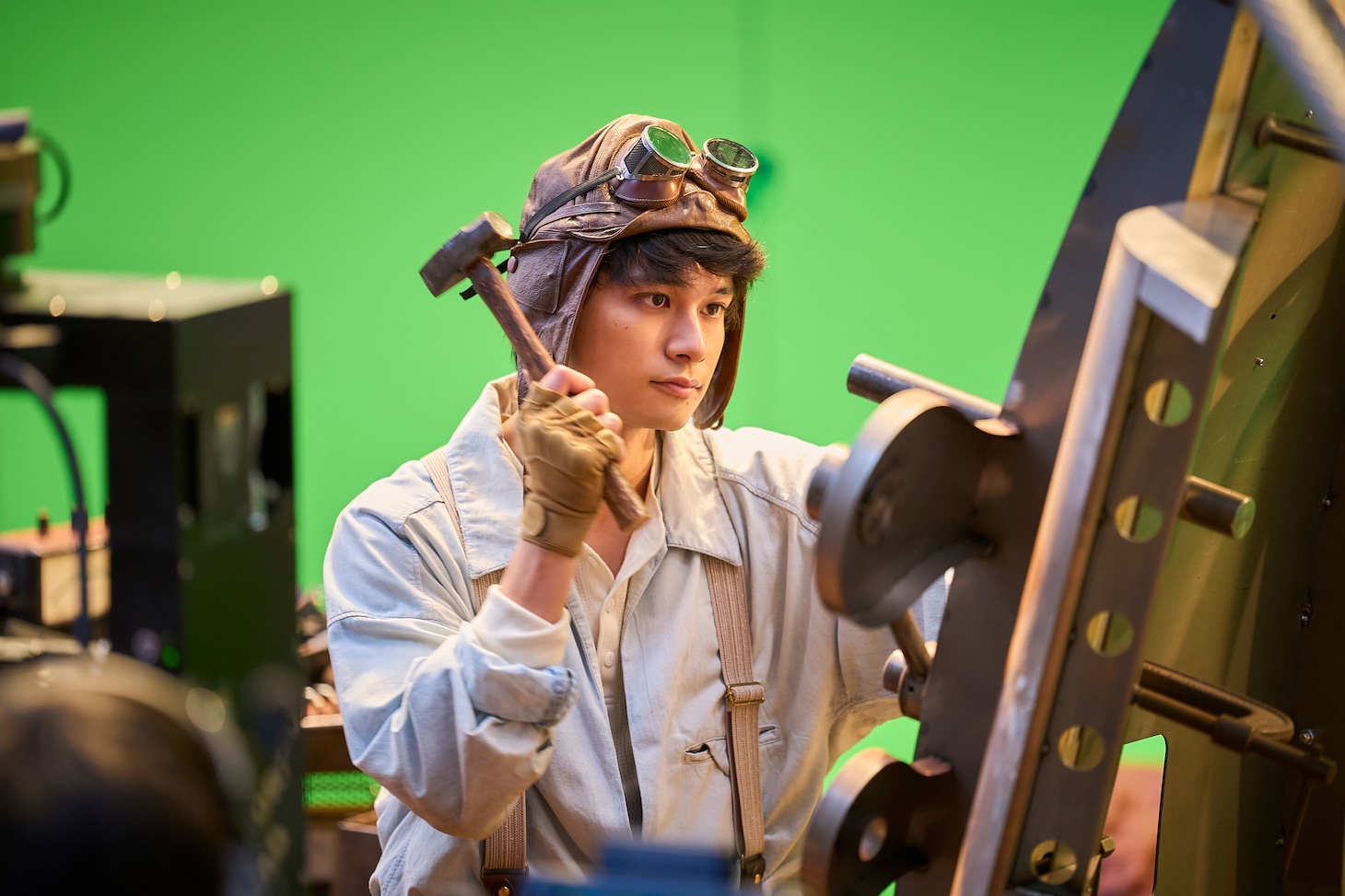 Dynabookの新CM「DYNABOOM!!DYNABOOK!!」撮影中の様子。