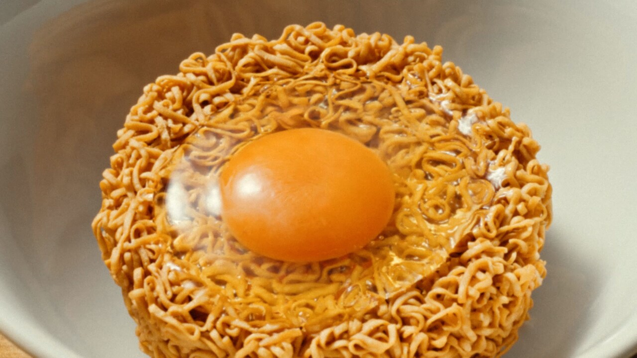 チキンラーメン」新CM「ひよこちゃんたち誕生 篇」より。 [画像・動画