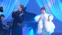 CM撮影中の小林幸子とGACKT。