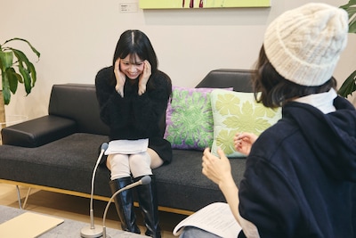 米村姫良々（OCHA NORMA）とのトークの様子。