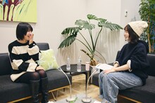 豫風瑠乃（つばきファクトリー）とのトークの様子。