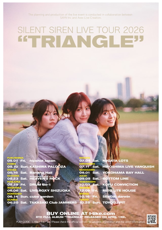 「SILENT SIREN LIVE TOUR 2026 "TRIANGLE"」フライヤー